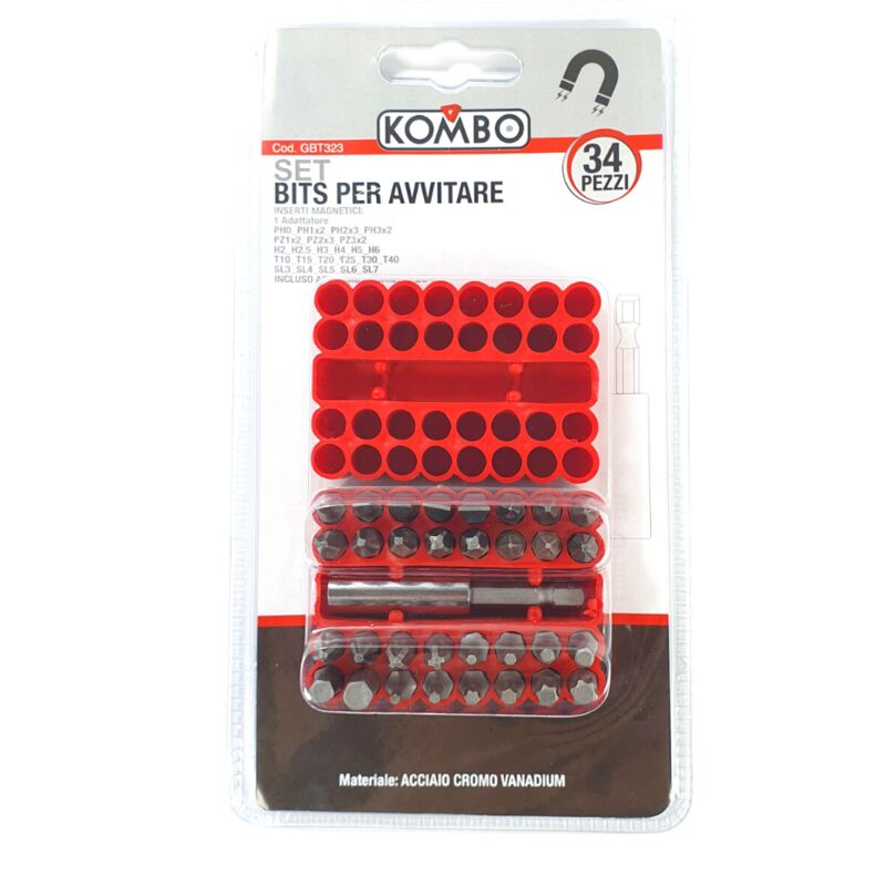 foto del prodotto kombo set 33 bits 32 bit 25mm 1 adattatore 60mm