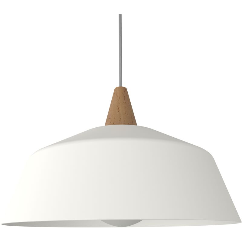 foto del prodotto kon sospensione, 1x e27, max 42w, metallo, bianco opaco, d.35cm lumicom