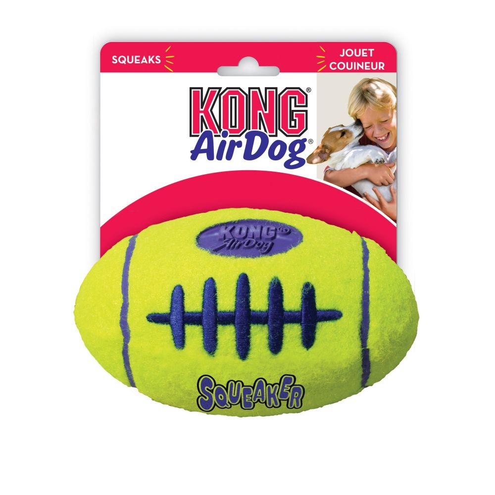 foto del prodotto kong football tennis con squeak l 19 cm x 10 cm