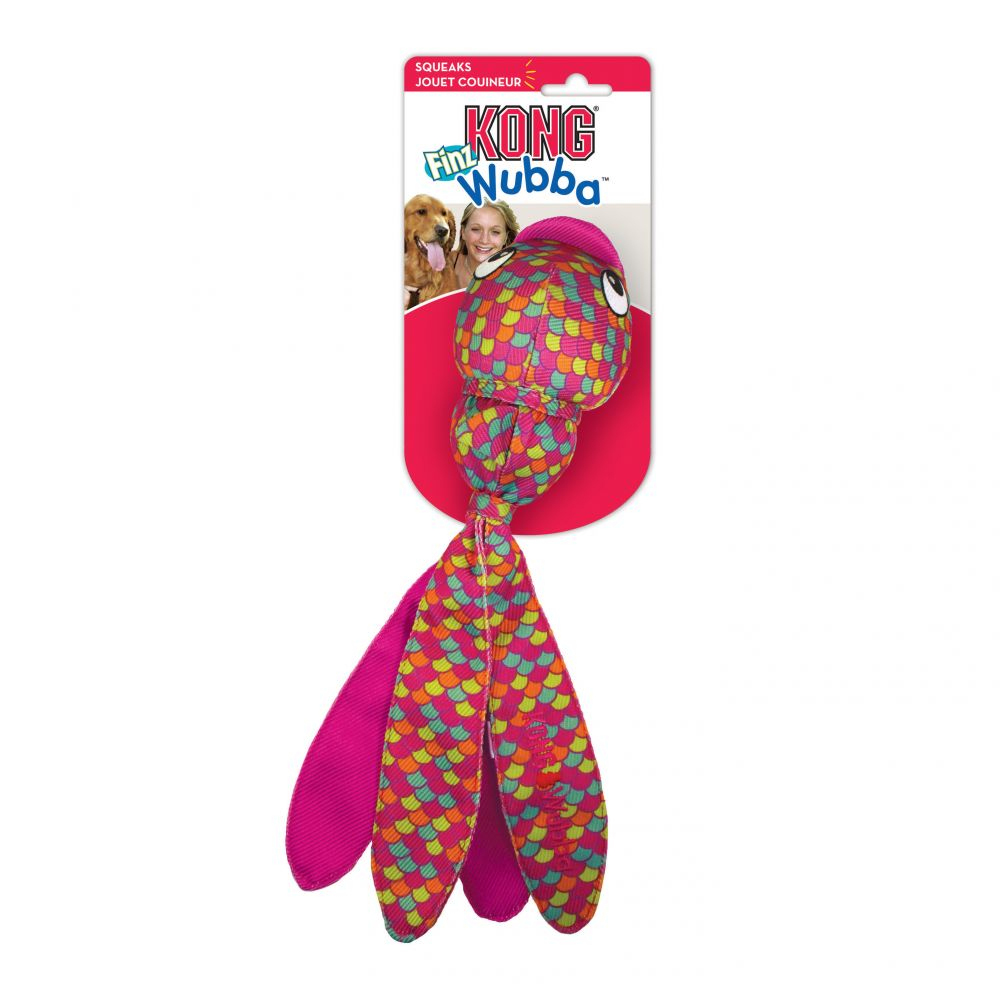 foto del prodotto kong wubba finz s ca. l 25 x p 5 x h 5 cm, pink
