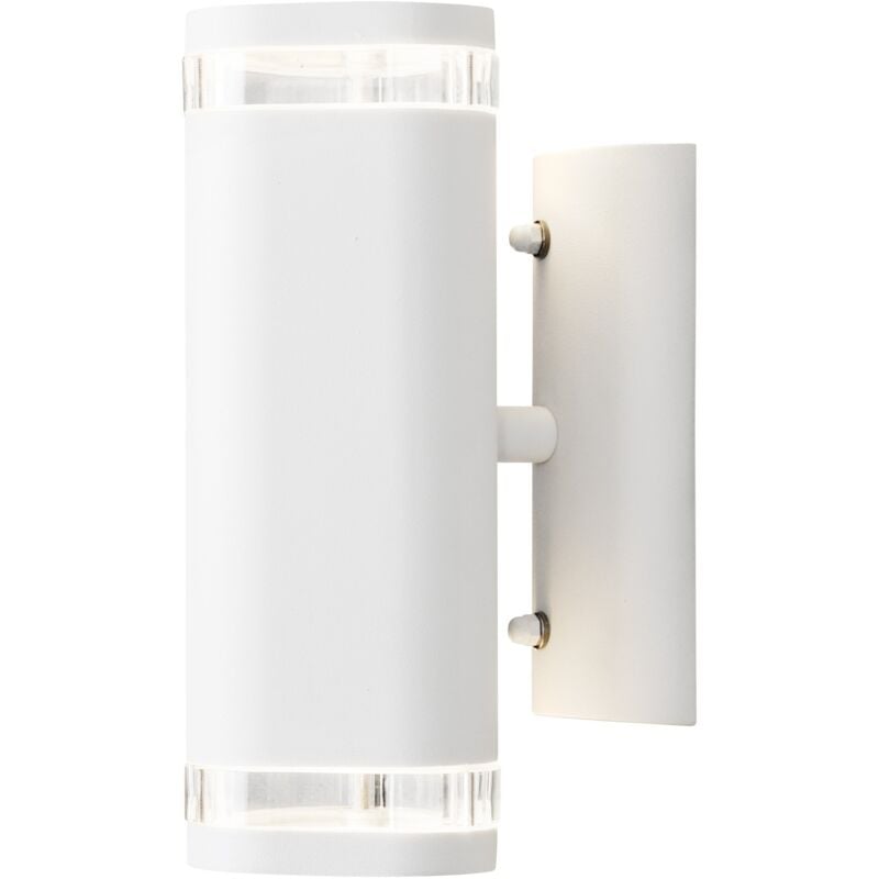 foto del prodotto konstsmide 7512 250 modena lampada da parete in alluminio, 9 x 14,5 x 23,5 cm lxpxh , 2 lampadine da 35 w, ip44, colore bianco satinato
