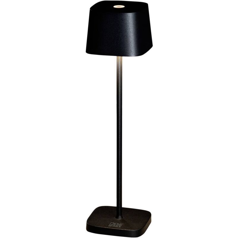 foto del prodotto konstsmide 7829 750 capri lampada da tavolo a batteria a led 2.2 w bianco caldo nero
