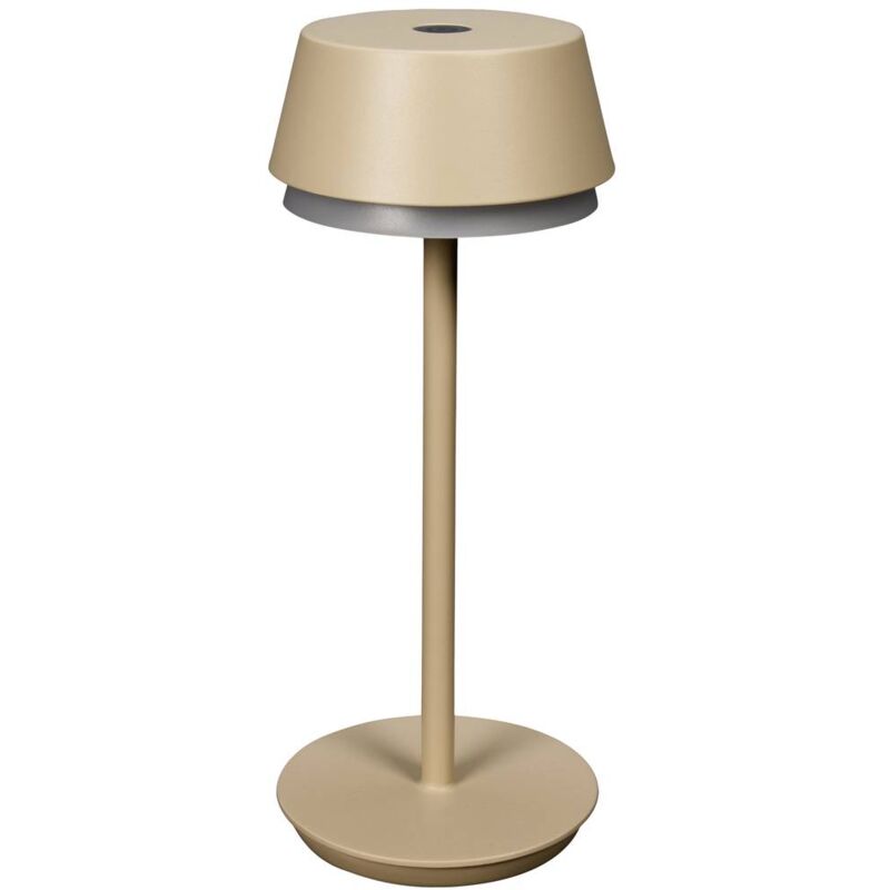 foto del prodotto konstsmide 7830 330 lyon lampada da tavolo a batteria a led 2.5 w bianco caldo, rgb sabbia