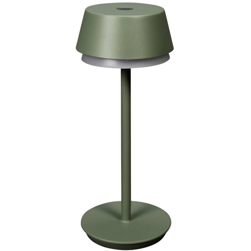 foto del prodotto konstsmide 7830 630 lyon lampada da tavolo a batteria a led 2.5 w bianco caldo, rgb grigio verde