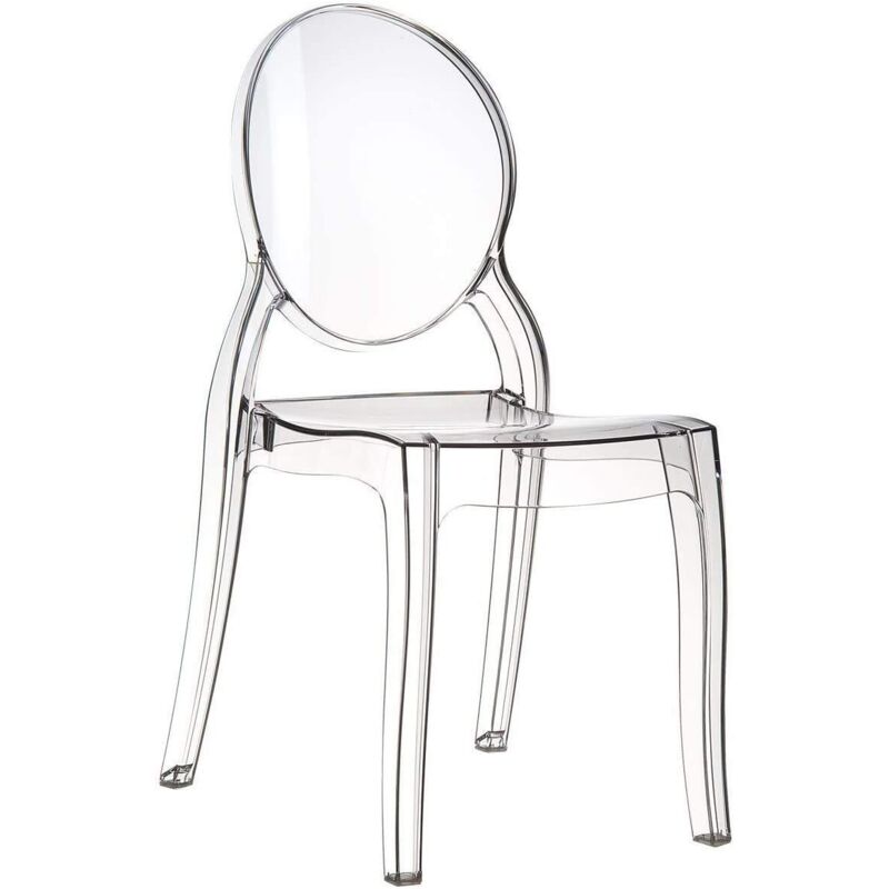 foto del prodotto konte.design set di 6 sedie brera in policarbonato trasparente impilabili