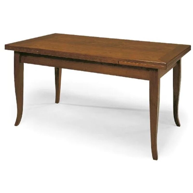 foto del prodotto konte.design tavolo santo spirito allungabile in legno nobilitato stile arte povera, finitura noce, 120 x 80 200 x 80 cm
