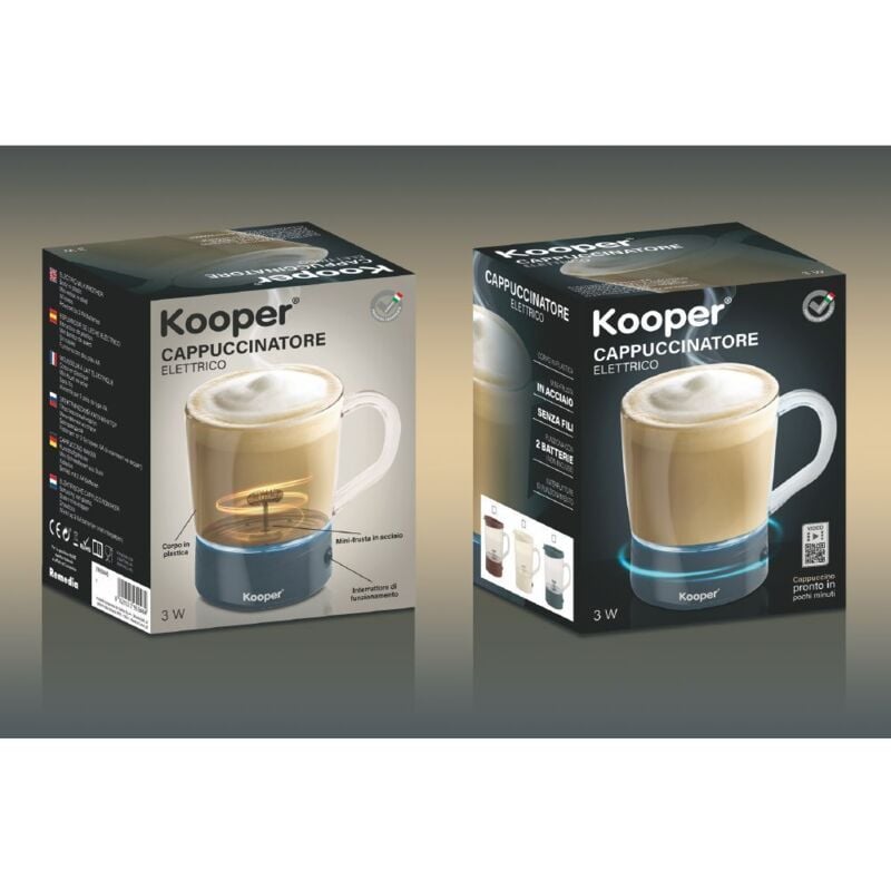 foto del prodotto kooper milky cappuccinatore elettrico 3 w in acciaio e plastica in colore assortito