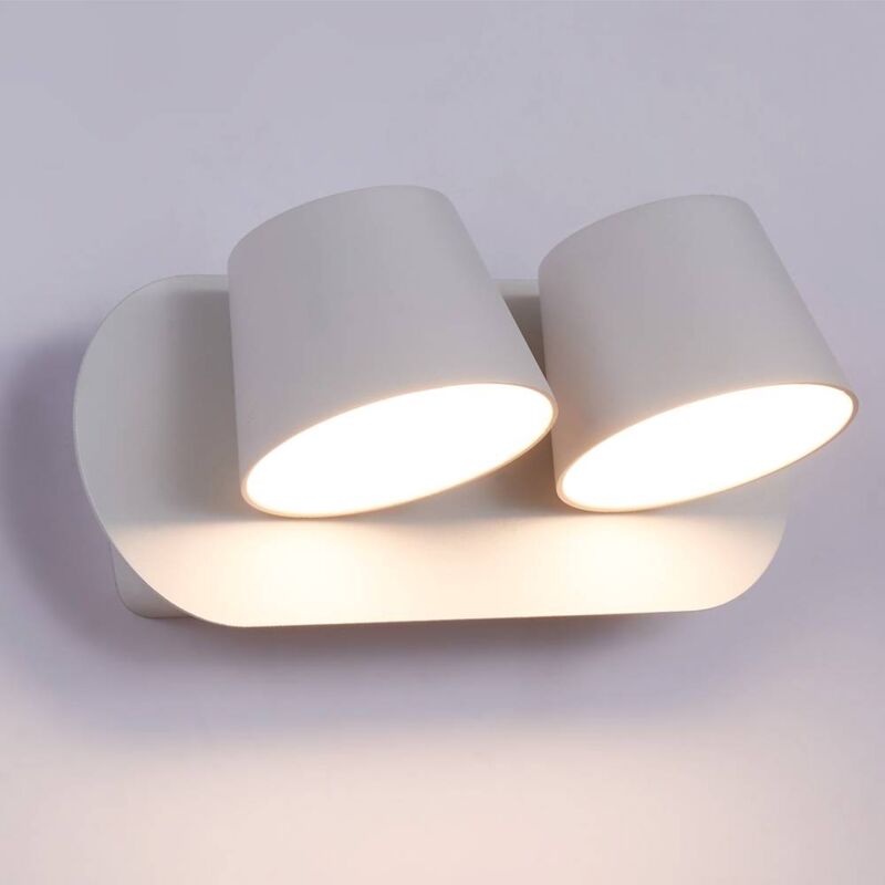 foto del prodotto kop 2 , doppia lampada da parete a led orientabile 12w