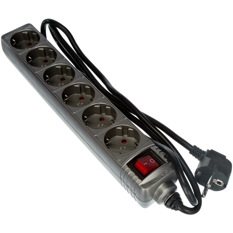foto del prodotto kopp 120943005 ciabatta elettrica a 6 ingressi con interruttore luminoso standard, titanio