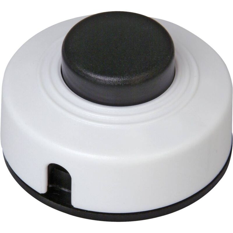 foto del prodotto kopp 191801088 interruttore a pedale con piastra antistrappo nero, bianco 1 x off on 2 a 1 pz.