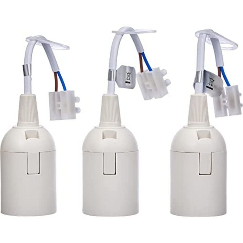 foto del prodotto kopp 214601044 portalampada attacco e27, set da pezzi, bianco, 3 pezzi