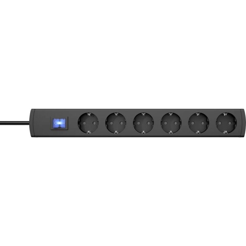 foto del prodotto kopp 232805008 multipresa con interruttore 6 scomparti antracite schuko 1 pz.