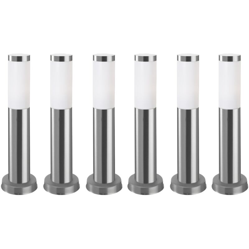 foto del prodotto koral 6 pezzi balaustra per esterni resistente all acqua ip55. palo della luce. lampada a bollardo in acciaio inossidabile 23w.