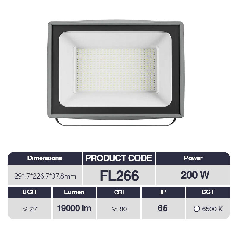 foto del prodotto kosoom 200w led faretto da esterno 291.7x226.7x37.8mm fl266x2pc impermeabile ip65 19000lm