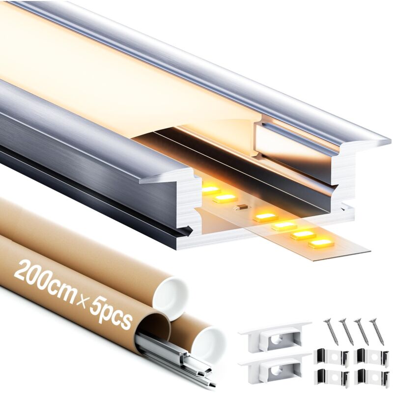 foto del prodotto kosoom profilati per tubi ledx5pc,consegna gratuita,prezzo basso e alta qualit ,lungo 2 m sp27