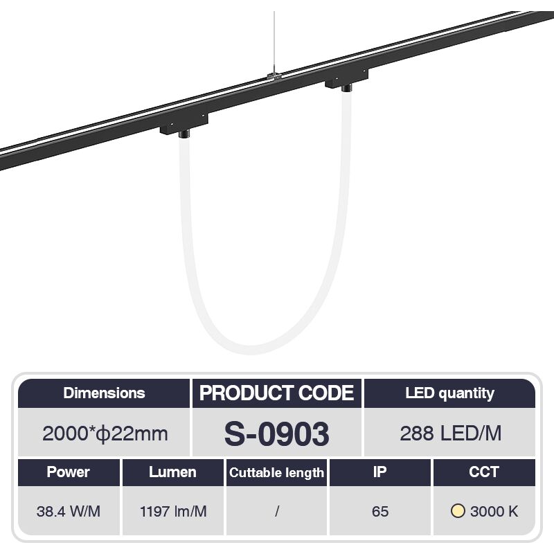 foto del prodotto kosoom striscia led neon flessibile,neon flex 360 ip65 dc48v 288leds mt 38.4w 3000k 1197lm m 360 cri 90 garanzia 3anni l2000xd22 s0903