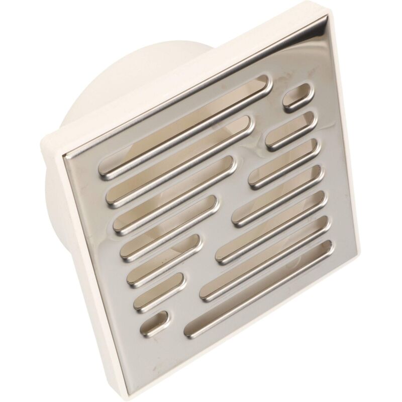 foto del prodotto kotarbau scarico a pavimento 50 mm, griglia di scarico 150 x 150 mm, in acciaio inox, quadrato, per doccia, a pavimento, colore bianco