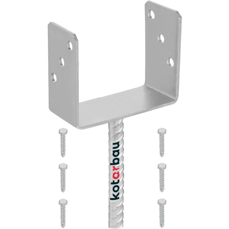 foto del prodotto kotarbau supporto per pali 141 mm per pali per recinzioni legno ancoraggio pali al calcestruzzo staffe a u fissaggio pali legno staffe per travi in