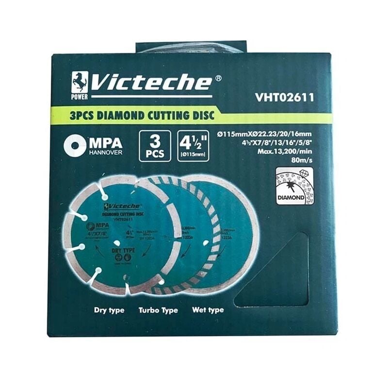 foto del prodotto kovalmax set 3 dischi per smerigliatrice disco diamantato taglia cemento pietra mattoni