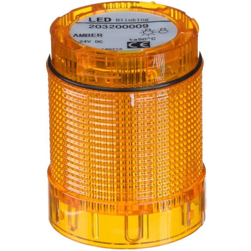 foto del prodotto kps 203200009 processi tpl signage, 24 vdc, 50 ma, tensione di consumo, luce led, 60 fpm tipo, ip 65, 70 mm di diametro, 875 mm altezza, ambra