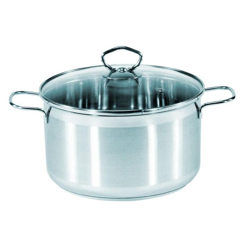 foto del prodotto kr ger 101016 ma pentola in acciaio inossidabile con coperchio trasparente, diametro 16 cm