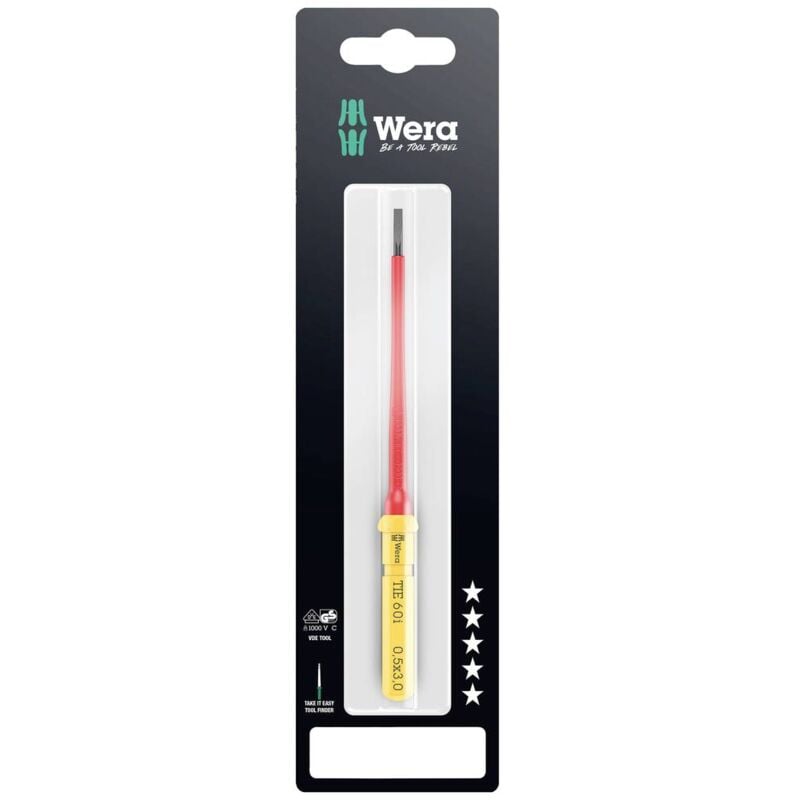 foto del prodotto kraftform kompakt vde 60 i 0,5x3,0x157 mm tie sb elettricisti taglio lama intercambiabile per giraviti 3.0 mm wera