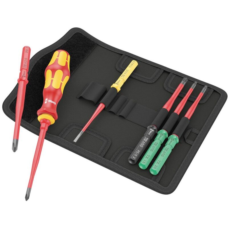 foto del prodotto kraftform kompakt vde 7 extra slim 1 elettricisti kit di punte intercambiabili per giraviti wera