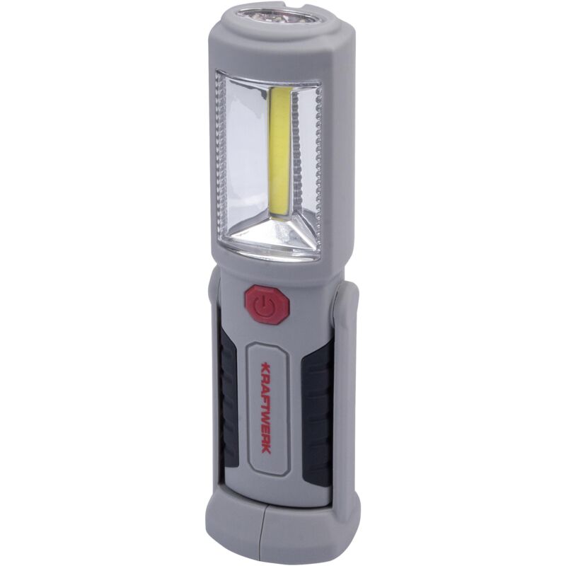foto del prodotto kraftwerk 32069 cob batteria torcia 2w 3 led, grigio nero