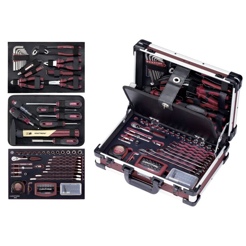 foto del prodotto kraftwerk pro line 1 4 set di utensili 123 pezzi 3944