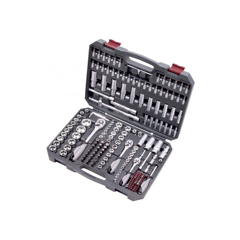 foto del prodotto kraftwerk set di strumenti universale prese e accessori basic line 1 2 1 4 3 8 200 pezzi 204.104.800