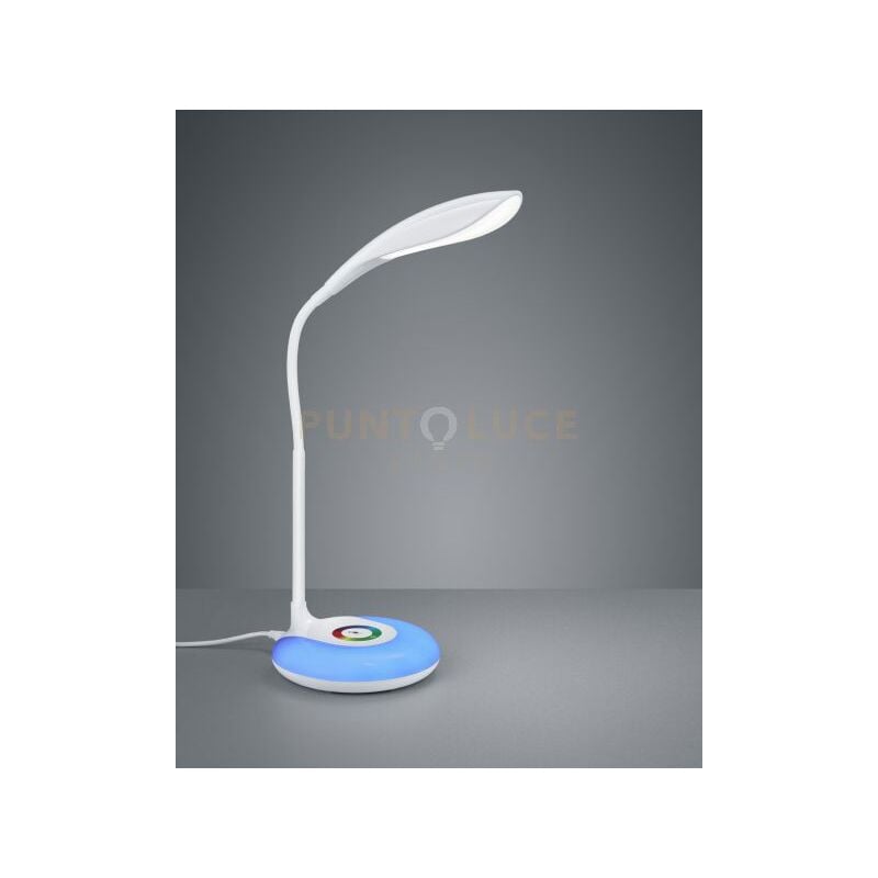 foto del prodotto krait lampada da studio led 3,5w 300lm, 3000kbianca con base luminosa rgb e diffusore flessibile con 4 regolazioni intensita touch h. 34cm