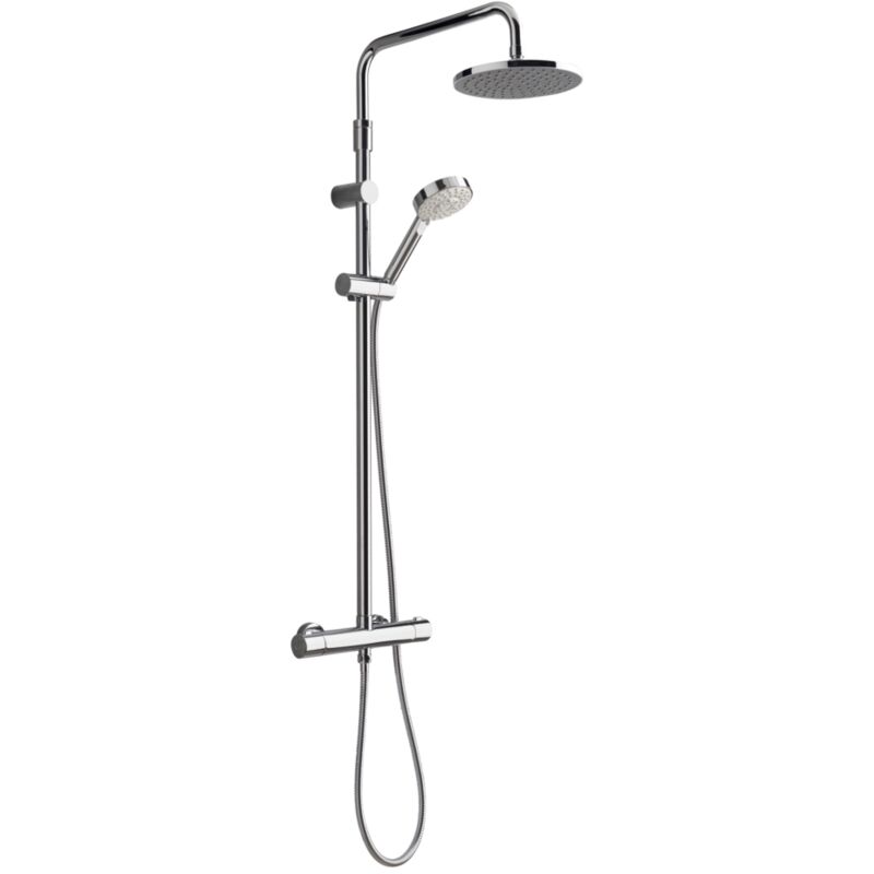 foto del prodotto kramer - colonna doccia con rubinetto termostatico, soffione da 20 cm e doccetta a 3 getti.