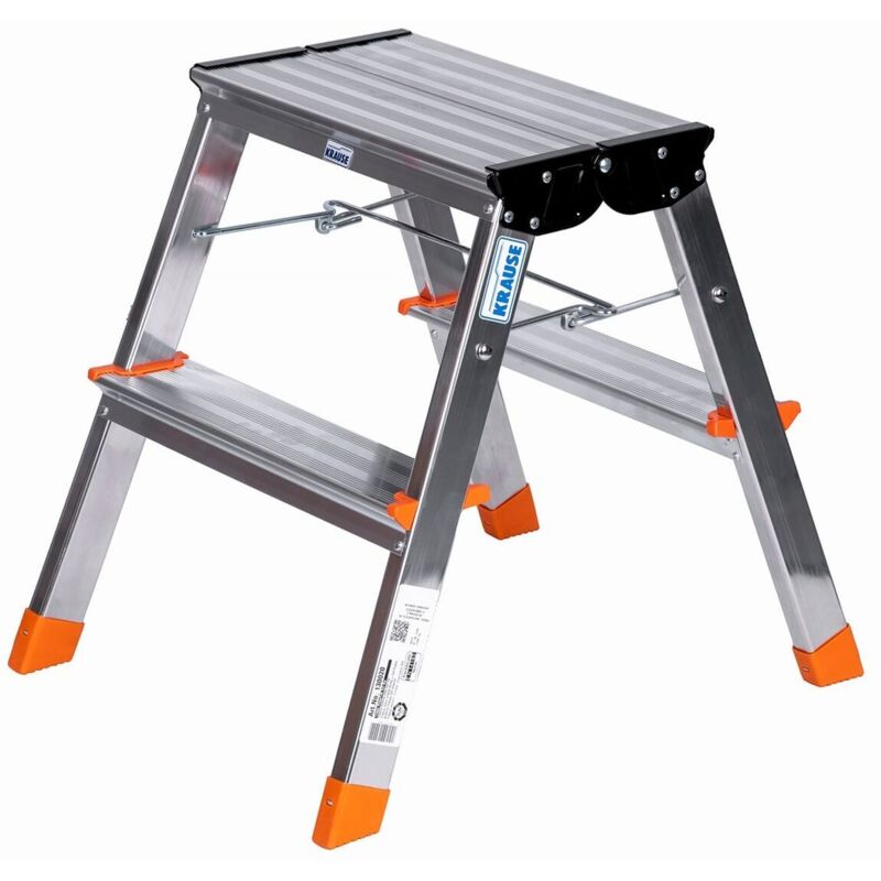foto del prodotto krause scala pieghevole a 2 scalini 130020 argentato alluminio