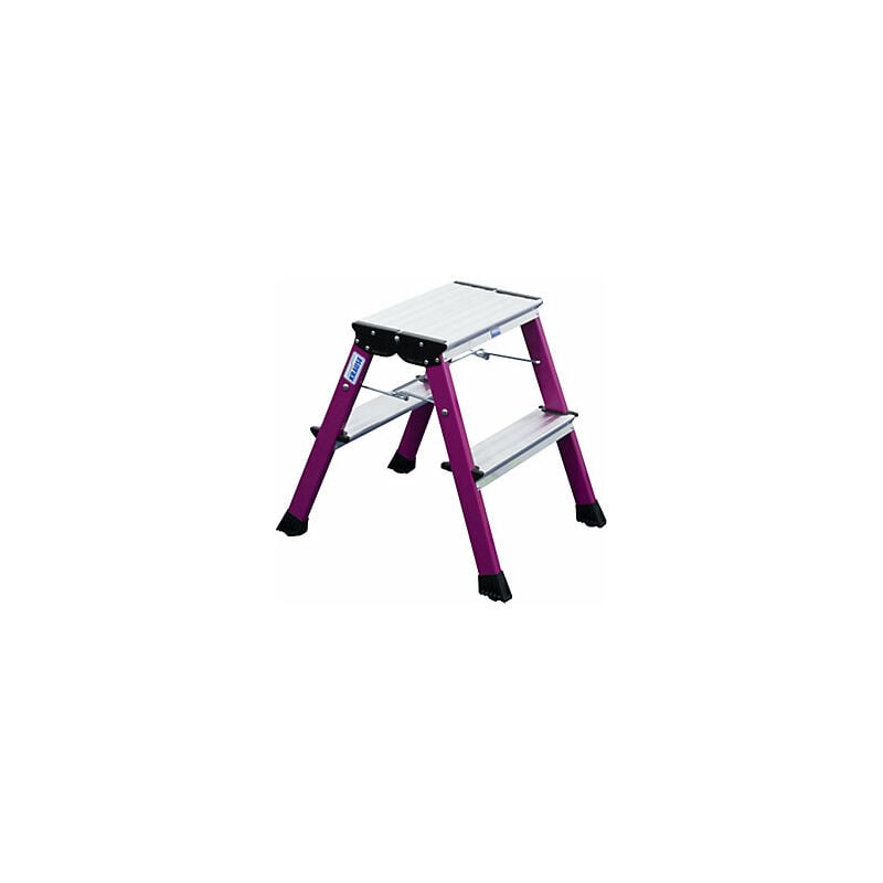 foto del prodotto krause scaletta pieghevole in alluminio con rotelle 2 x 2
