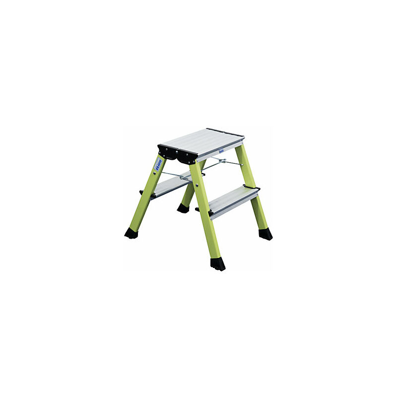 foto del prodotto krause scaletta pieghevole in alluminio con rotelle 2 x 2