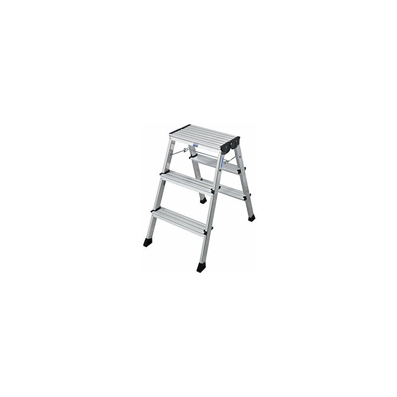 foto del prodotto krause scaletta pieghevole in alluminio con rotelle 2 x 3