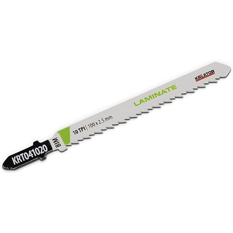foto del prodotto kreator 2 pezzi lame per seghetto alternativo 100mm ideale per taglio legno attacco a t