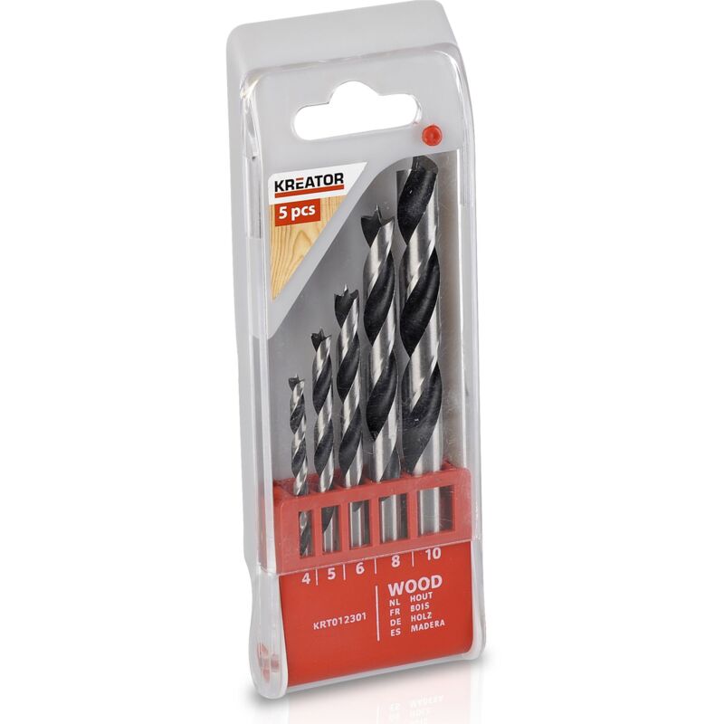 foto del prodotto kreator confezione da 5 punte per legno kr atorcoffret 5 punte per legno