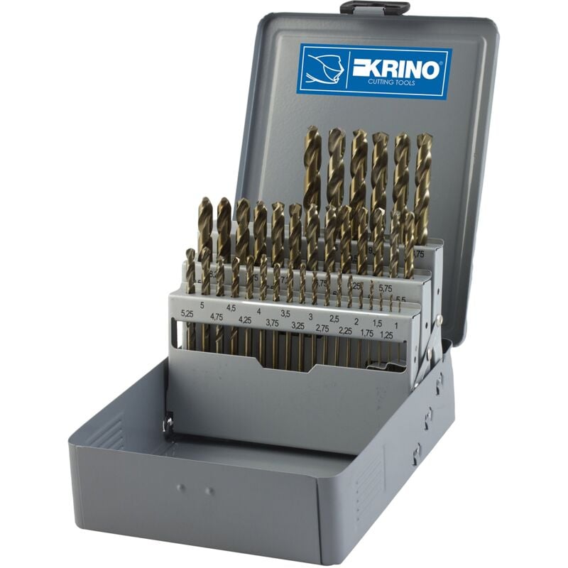 foto del prodotto krino 1155411 hss co set 37 pezzi punte rettificate cobalto per acciaio inox