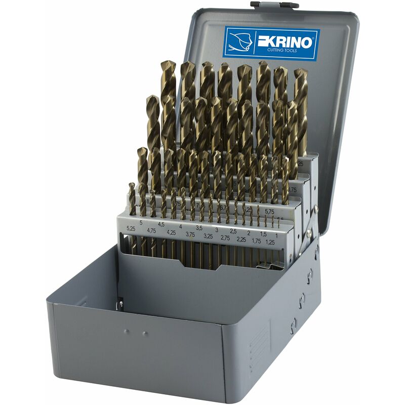 foto del prodotto krino 1155412 hss co set 49 pezzi punte rettificate cobalto per acciaio inox