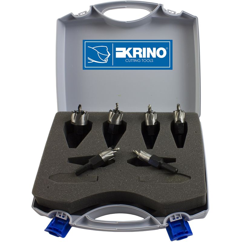 foto del prodotto krino 21010301 set frese perforatrici a tazza in hss g 6 pezzi