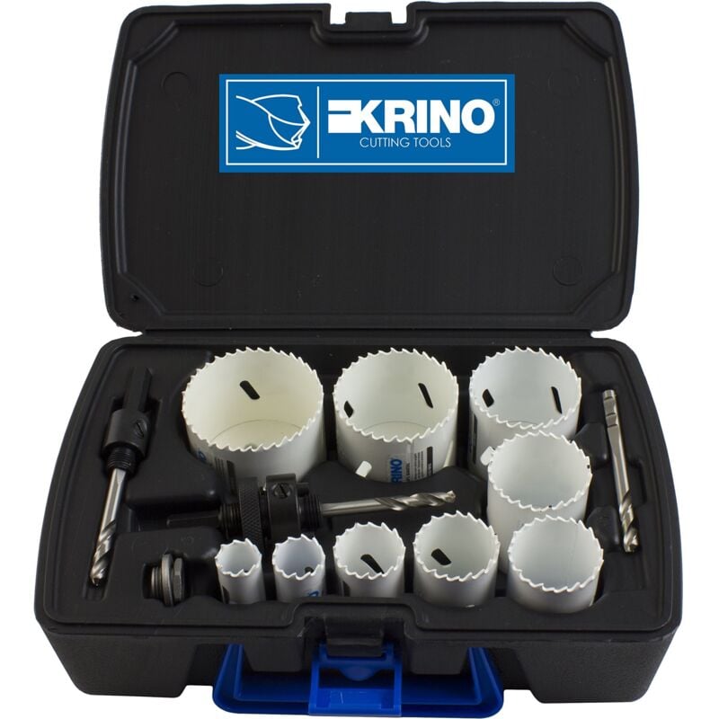 foto del prodotto krino 21013205k set di seghe a tazza bimetalliche al cobalto kit per installatori 13 pezzi