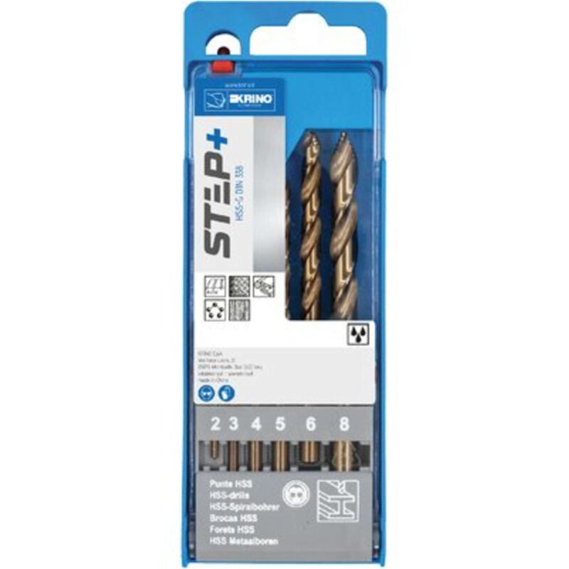 foto del prodotto krino 8 01402 punte hss rettif. step sr 6 pezzi 2mm