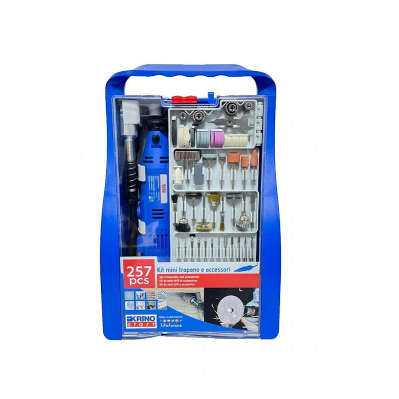 foto del prodotto krino mini trapano mini drill multifunzione con accessori k start 257pz