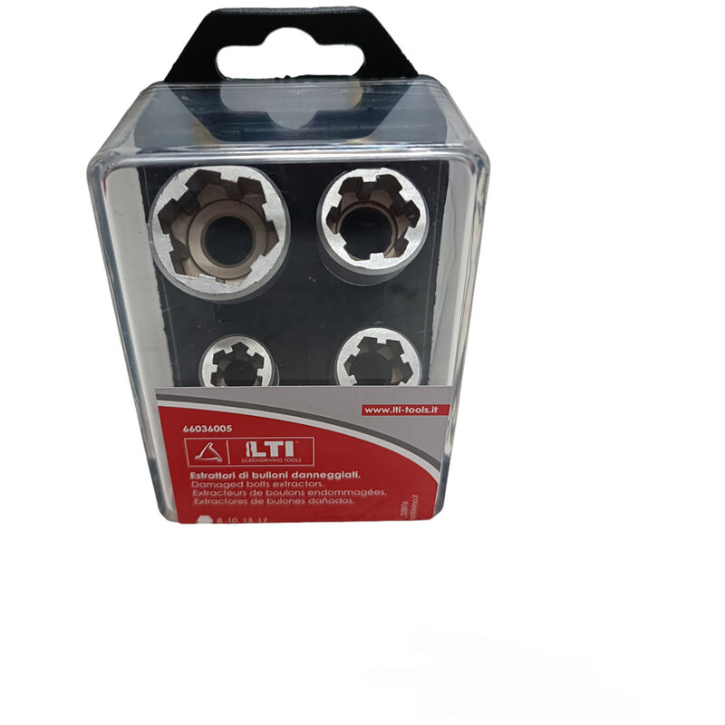 foto del prodotto krino set 4 pz bussole estrattori per dadi e bulloni danneggiati 3 8 mis. 8 17