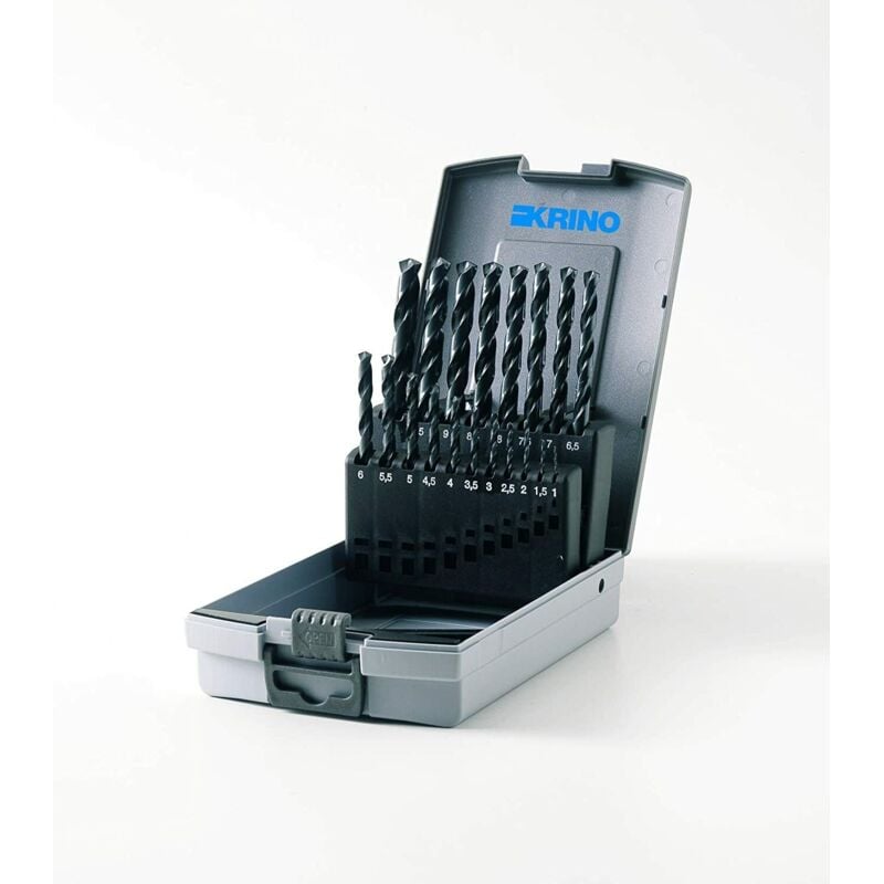foto del prodotto krino set punte rullate per metallo hss x ferro buchi bulloni serie 19 pz 1 10mm
