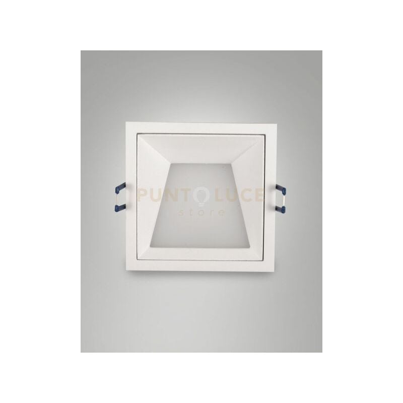 foto del prodotto kris faretto incasso quadrato asimmetrico bianco 3000k 930lm 8w dimmerabile