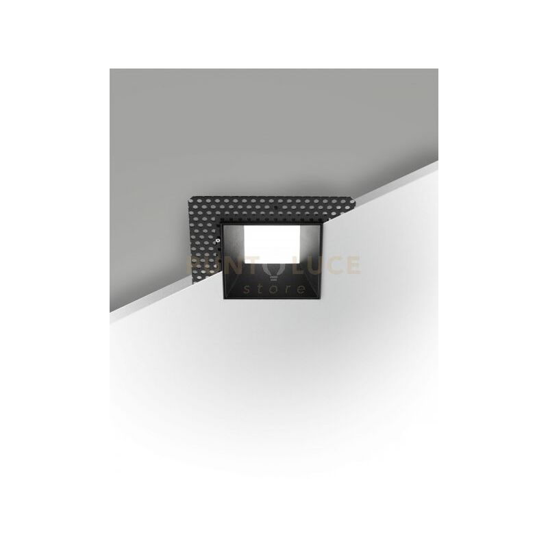 foto del prodotto kris incasso quadrato a raso nero 2700k 890lm 8w dimmerabile