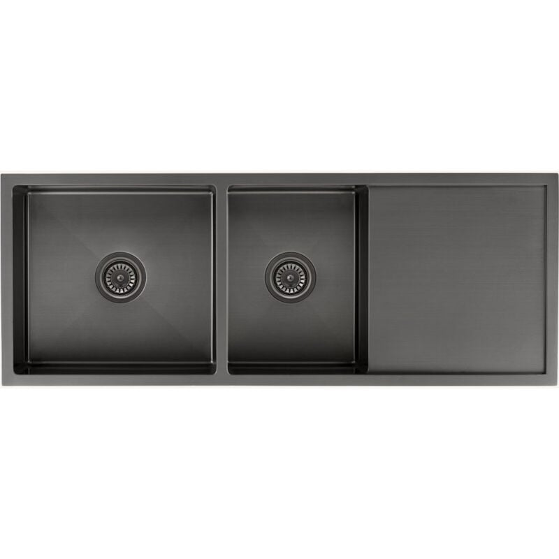 foto del prodotto kroos lavello doppio 1180 mm metallo spazzolato filao