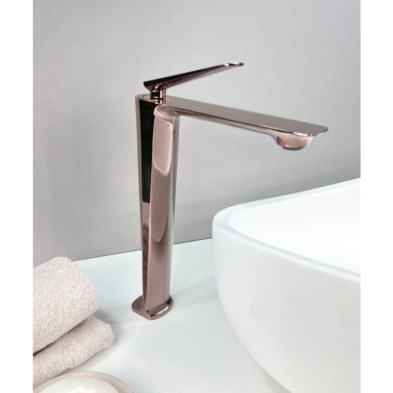 foto del prodotto kroos miscelatore per lavabo oro rosa tureis